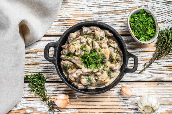 Russischer Klassiker Boeuf Stroganoff